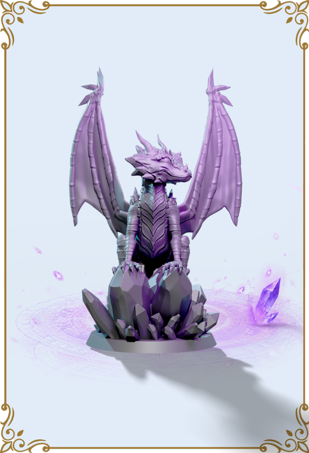 50mm Wyrmling Dragon STL